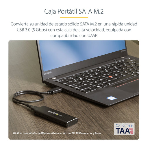 EAN 0065030859684 - StarTech.com SM2NGFFMBU33 caja para disco duro externo Caja externa para unidad de estado sólido (SSD) imagen 7
