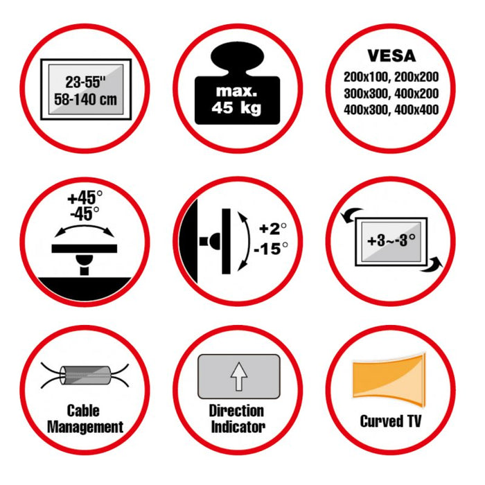 EAN 4005039231629 - Reflecta 23162 soporte para TV 139,7 cm (55") Negro imagen 7