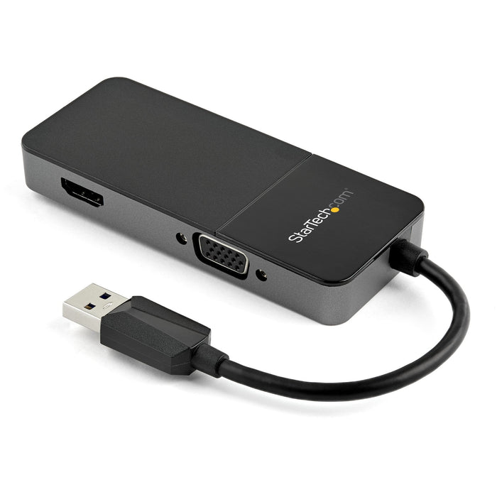 EAN 0065030886826 - StarTech.com USB32HDVGA Adaptador gráfico USB 3840 x 2160 Pixeles Negro, Plata imagen 1