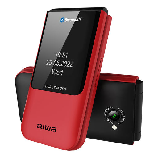 EAN 8435256897548 - Aiwa FP-24RD teléfono móvil 6,1 cm (2.4") 91,7 g Negro, Rojo Característica del teléfono imagen 1