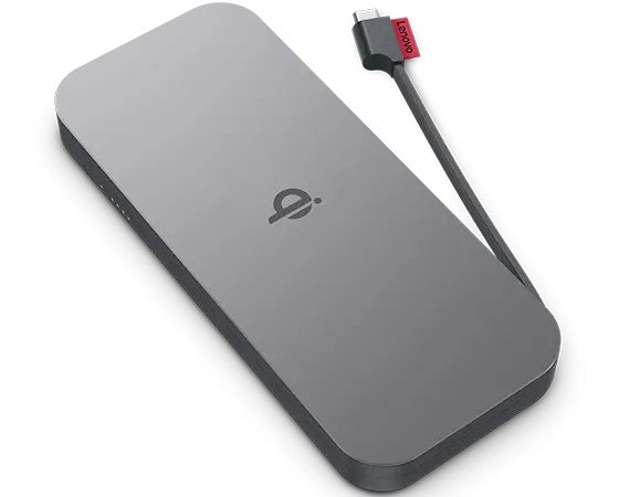 EAN 0195713014601 - Lenovo GO Polímero de litio 10000 mAh Cargador inalámbrico Gris imagen 3