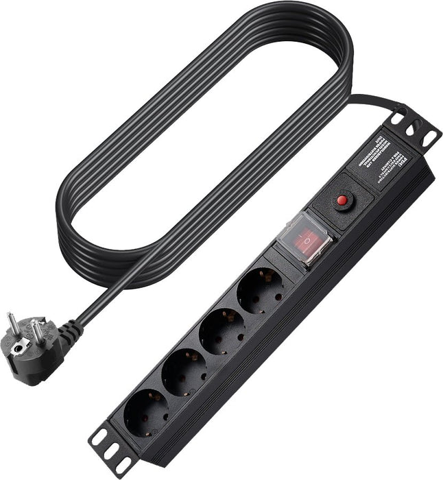 EAN 1194553200006 - Vision TC-PSTRP4EU base múltiple 1,8 m 4 salidas AC Interior Negro imagen 1