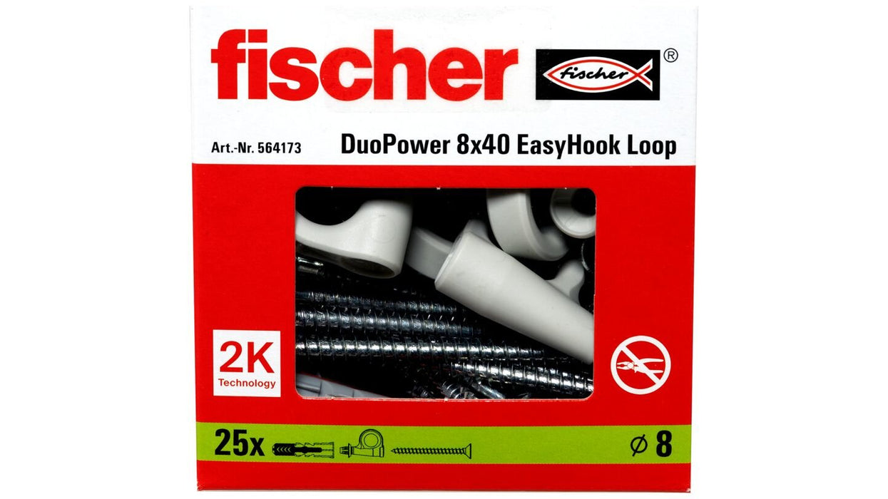 EAN 4048962459548 - Fischer 564173 tornillo de anclaje y taco 25 pieza(s) Juego de enchufes de pared y ganchos de tornillo imagen 3