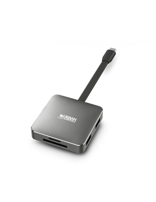 EAN 3760170857930 - Urban Factory HUBEE LIGHT USB 3.2 Gen 1 (3.1 Gen 1) Type-C Gris imagen 1