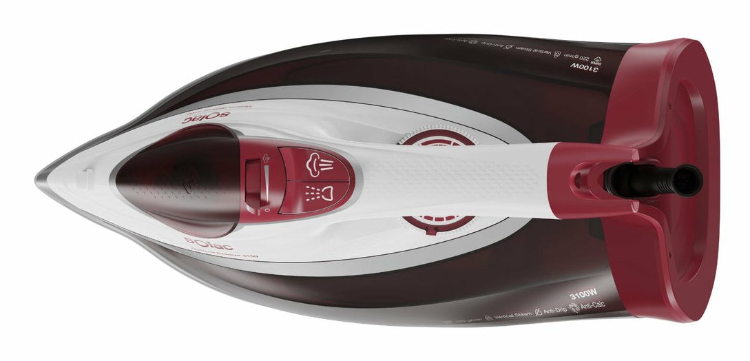 EAN 8433766187104 - Solac Optima Relieve 3100 Plancha a vapor Suela de cerámica 3100 W Rojo, Blanco imagen 3