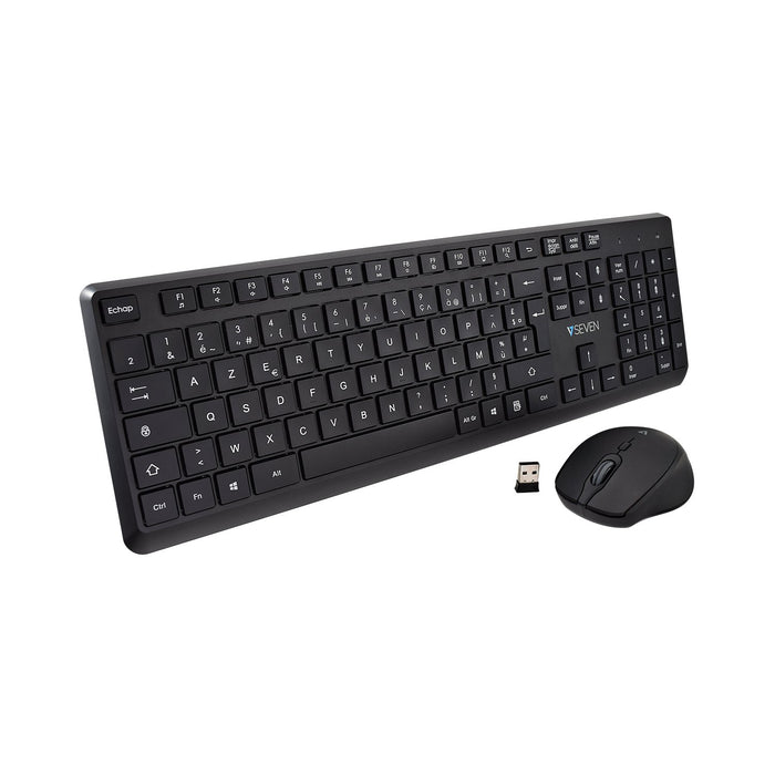 EAN 662919117165 - V7 CKW350FR teclado Ratón incluido Universal RF inalámbrico AZERTY Francés Negro imagen 1