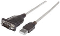EAN 0766623151801 - Manhattan 151801 cable de serie Plata 0,45 m USB A Serial/COM/RS232/DB9 imagen 1