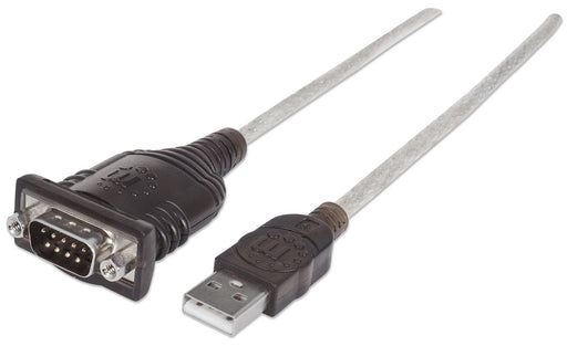 EAN 0766623151801 - Manhattan 151801 cable de serie Plata 0,45 m USB A Serial/COM/RS232/DB9 imagen 1