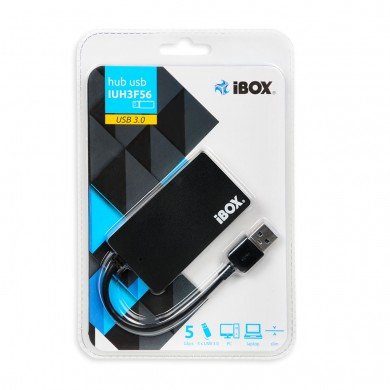EAN 5901443052753 - iBox IUH3F56 hub de interfaz USB 3.2 Gen 1 (3.1 Gen 1) Type-A 5000 Mbit/s Negro imagen 3