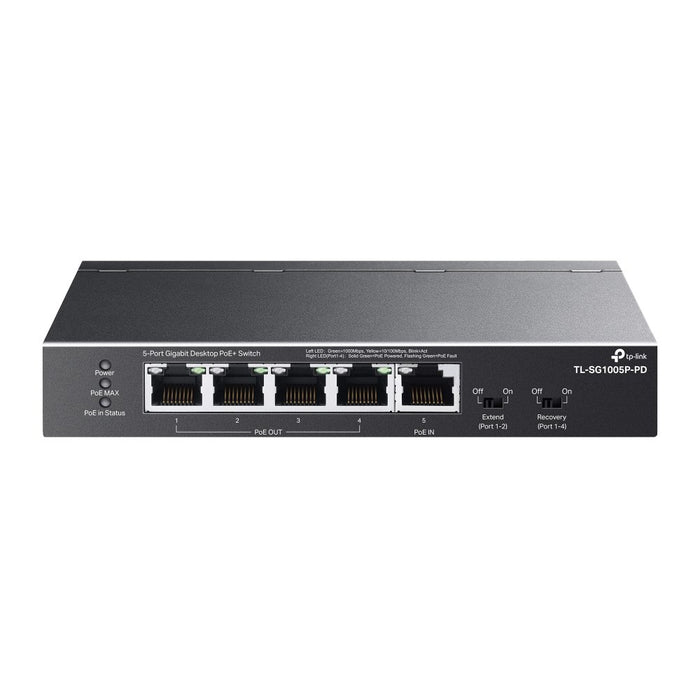 EAN 4895252501117 - TP-Link TL-SG1005P-PD switch Gigabit Ethernet (10/100/1000) Energía sobre Ethernet (PoE) Negro imagen 1