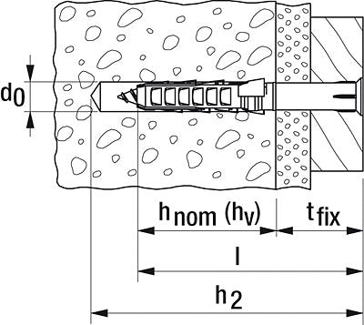 EAN 4048962055467 - Fischer 503230 tornillo de anclaje y taco 100 pieza(s) 60 mm imagen 2
