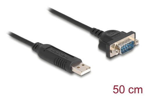EAN 4043619664702 - DeLOCK 66470 cable de serie Negro 0,5 m USB tipo A RS-232 imagen 2