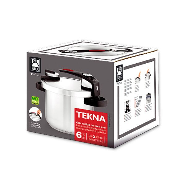 EAN 8411796106272 - BRA Tekna A185602 olla a presión 6 L Acero inoxidable imagen 6