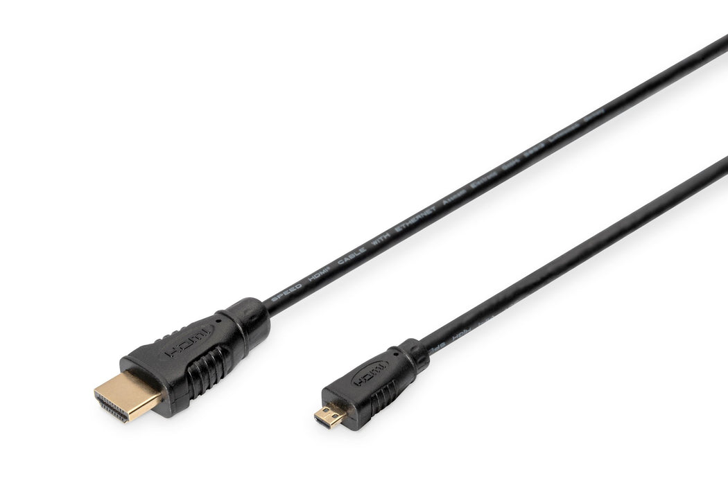 EAN 4016032323006 - Digitus AK-330115-010-S cable HDMI 1 m HDMI tipo D (Micro) HDMI tipo A (Estándar) Negro imagen 1