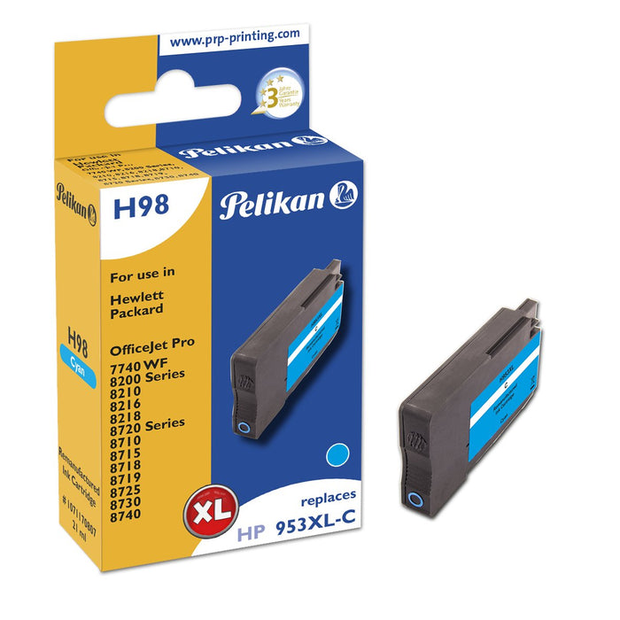 EAN 4018474708076 - Pelikan H98 Cyan cartucho de tinta 1 pieza(s) Compatible Alto rendimiento (XL) Cian imagen 1