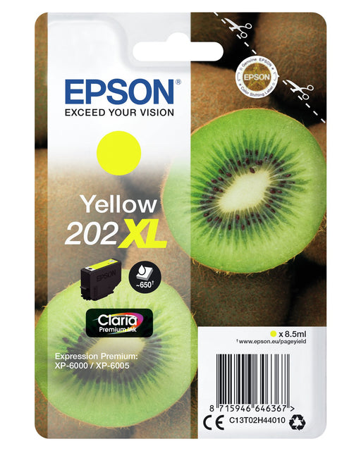 EAN 8715946646367 - Epson Kiwi 202XL cartucho de tinta 1 pieza(s) Original Alto rendimiento (XL) Amarillo imagen 2