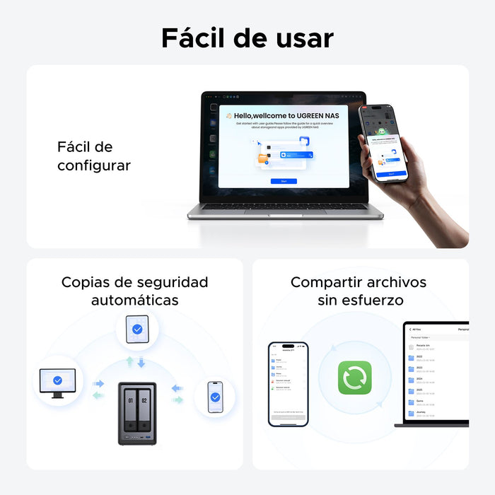 EAN 6941876223695 - Ugreen NASync DXP2800 NAS System 2-Bay Compacto Intel® N N100 8 GB DDR5 0 TB UGOS Pro Negro imagen 5