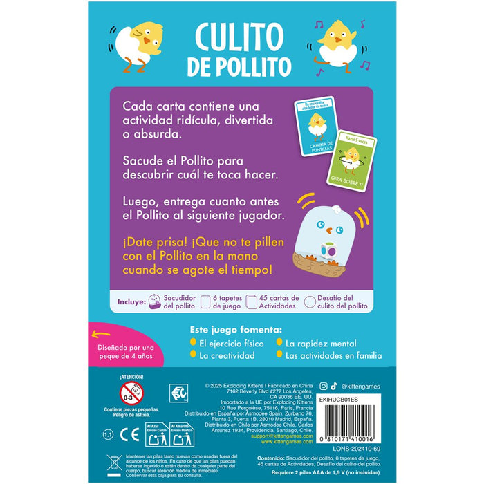 EAN 0810171410016 - Asmodee Exploding Kittens EKIHUCB01ES juego de tablero Culito de pollito 15 min Juego De Cartas Partido imagen 3