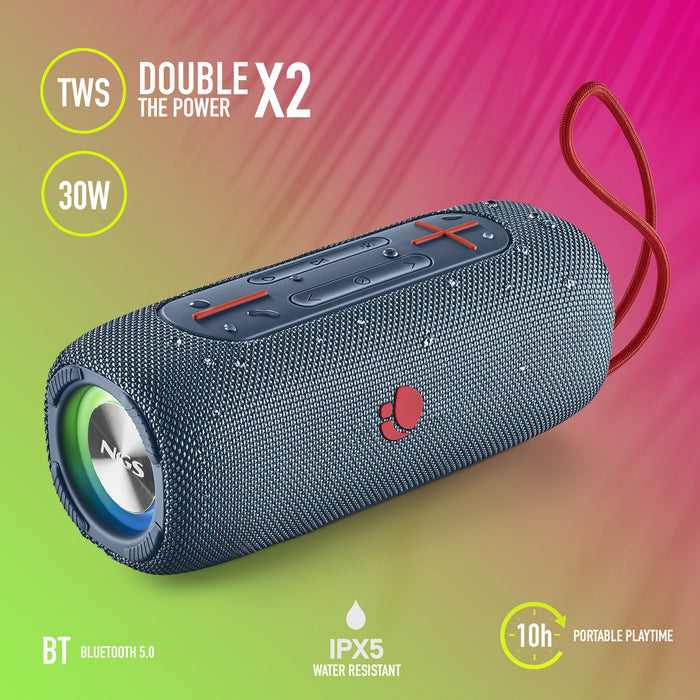 EAN 8435430620368 - NGS Roller Nitro 3 Altavoz portátil estéreo Azul 30 W imagen 7