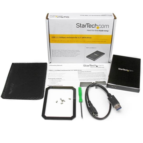 EAN 0065030861489 - StarTech.com S251BMU313 caja para disco duro externo Carcasa de disco duro/SSD Negro 2.5" imagen 5
