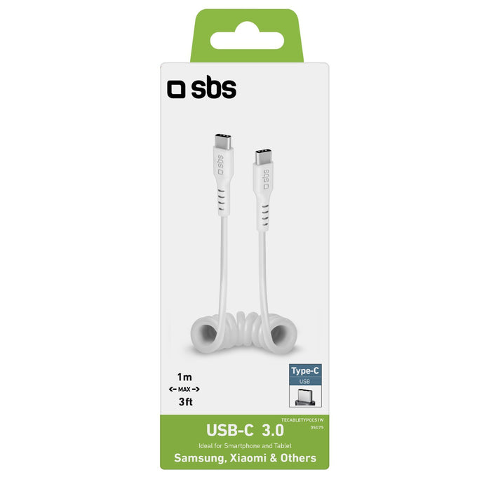 EAN 8018417335075 - SBS TECABLETYPCCS1W cable USB USB 3.2 Gen 1 (3.1 Gen 1) 1 m USB C Blanco imagen 2