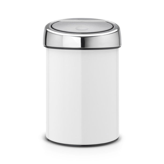 EAN 8710755364488 - Brabantia 364488 papelera 3 L Alrededor Plástico, Acero inoxidable Metálico, Blanco imagen 1