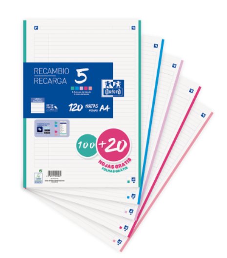 EAN 8412771043261 - Oxford 400159876 papel de cuaderno 210 x 297 mm (A4) 120 hojas imagen 1