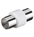 EAN 4040849115363 - Goobay 11536 cambiador de género para cable IEC Acero inoxidable, Blanco imagen 1