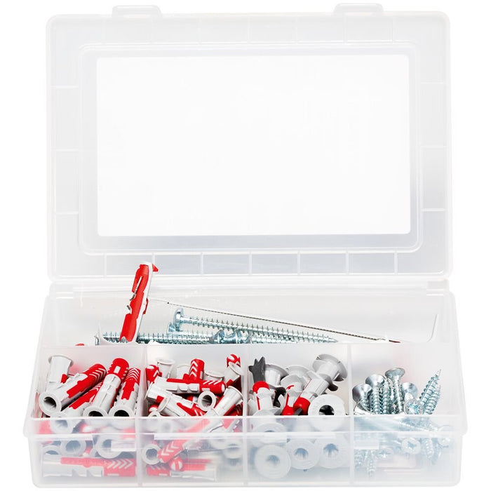 EAN 4048962350753 - Fischer 548861 tornillo de anclaje y taco 91 pieza(s) Juego de enchufes de pared y tornillos imagen 3