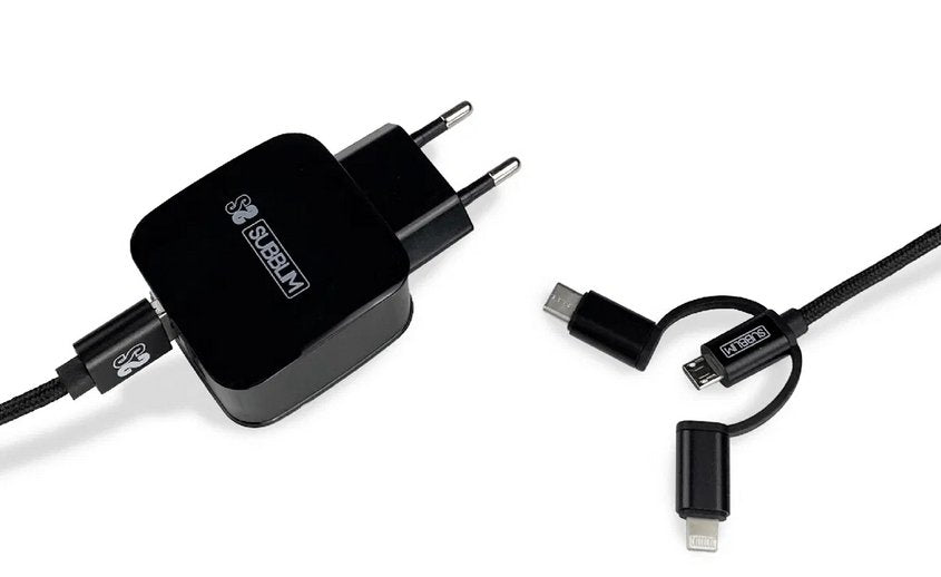 EAN 8436586740702 - SUBBLIM SUB-CHG-1ZWC02 cargador de dispositivo móvil Universal Negro Corriente alterna Carga rápida Inter imagen 3