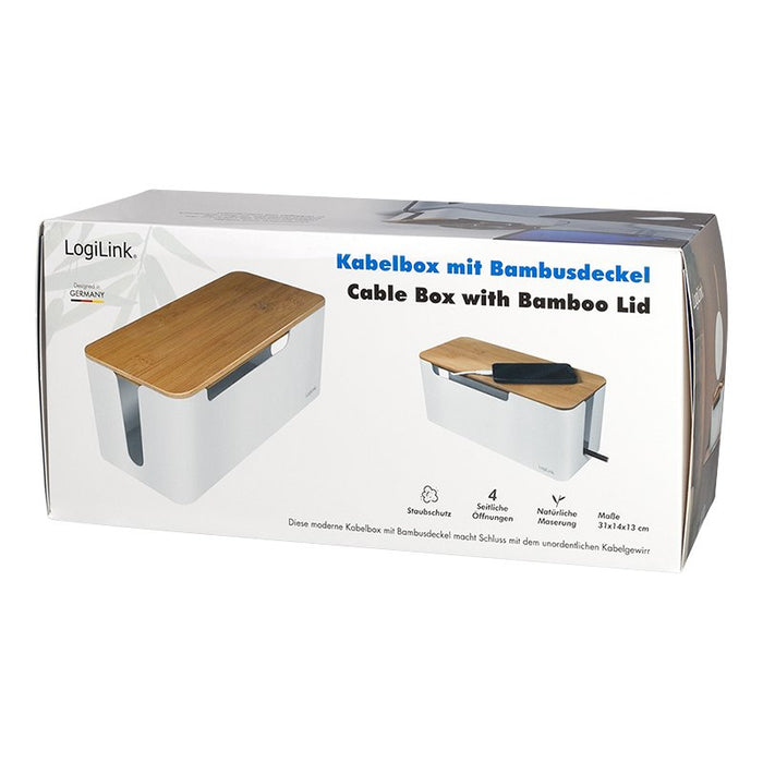 EAN 4052792065008 - LogiLink KAB0075 - Logitech Kabelbox mit Bambus-Deckel imagen 8