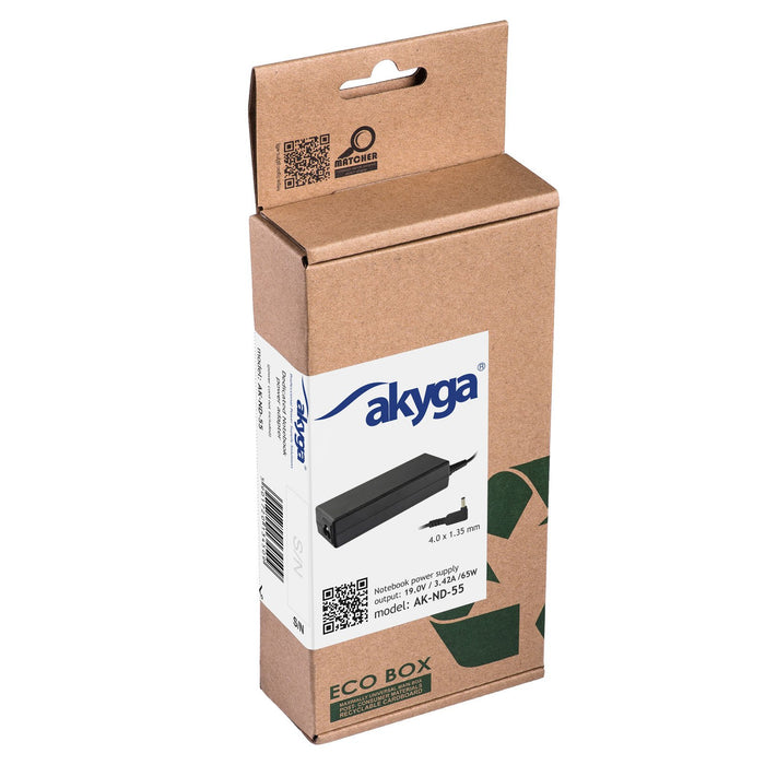 EAN 5901720134509 - Akyga AK-ND-55 adaptador e inversor de corriente Interior 65 W Negro imagen 4