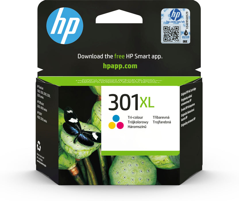 EAN 0884962894545 - HP 301XL High Yield Tri-color Original Ink Cartridge cartucho de tinta 1 pieza(s) Alto rendimiento (XL) C imagen 1
