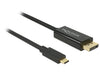 EAN 4043619852550 - DeLOCK 85255 adaptador de cable de vídeo 1 m USB Tipo C DisplayPort Negro imagen 1