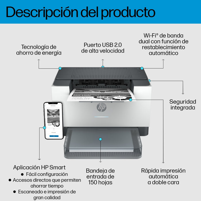 EAN 0194850664267 - HP LaserJet M209dw Printer 600 x 600 DPI A4 Wifi imagen 6