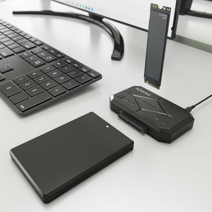 EAN 8435739901335 - AISENS ASDS-M2SATA04B base de conexión para disco duro USB 3.2 Gen 1 (3.1 Gen 1) Type-C imagen 6
