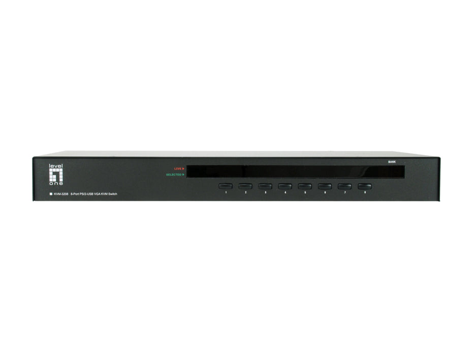 EAN 4015867229385 - LevelOne KVM-3208 interruptor KVM Montaje en rack Negro imagen 3