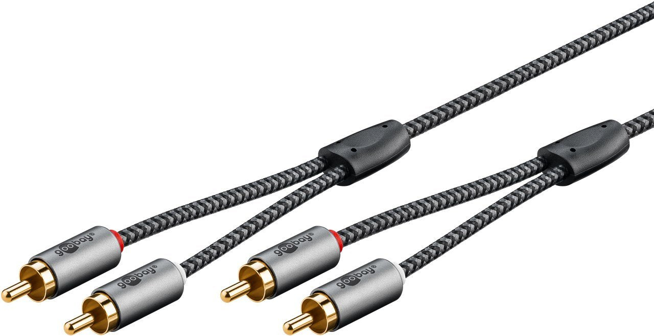 EAN 4040849652943 - Goobay 65294 cable de audio 3 m 2 x RCA Negro, Plata imagen 1