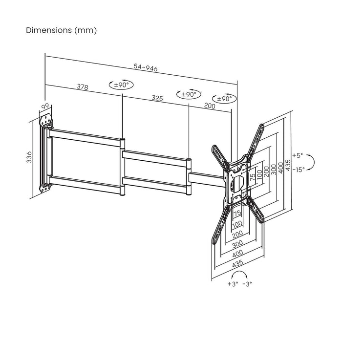 EAN 8435739903254 - AISENS WT65TSLE-385 soporte para TV 165,1 cm (65") imagen 7