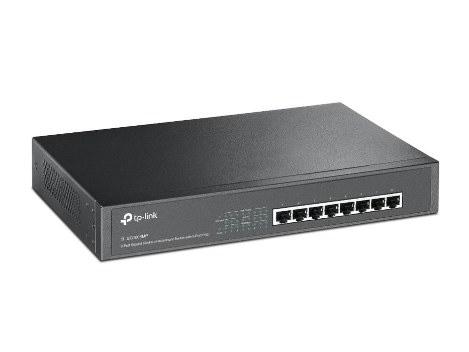EAN 6935364085254 - TP-Link TL-SG1008MP No administrado Gigabit Ethernet (10/100/1000) Energía sobre Ethernet (PoE) 1U Negro imagen 2
