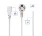 EAN 8716309026666 - Gembird PC-186W-VDE cable de transmisión Blanco 1,8 m CEE7/4 imagen 3