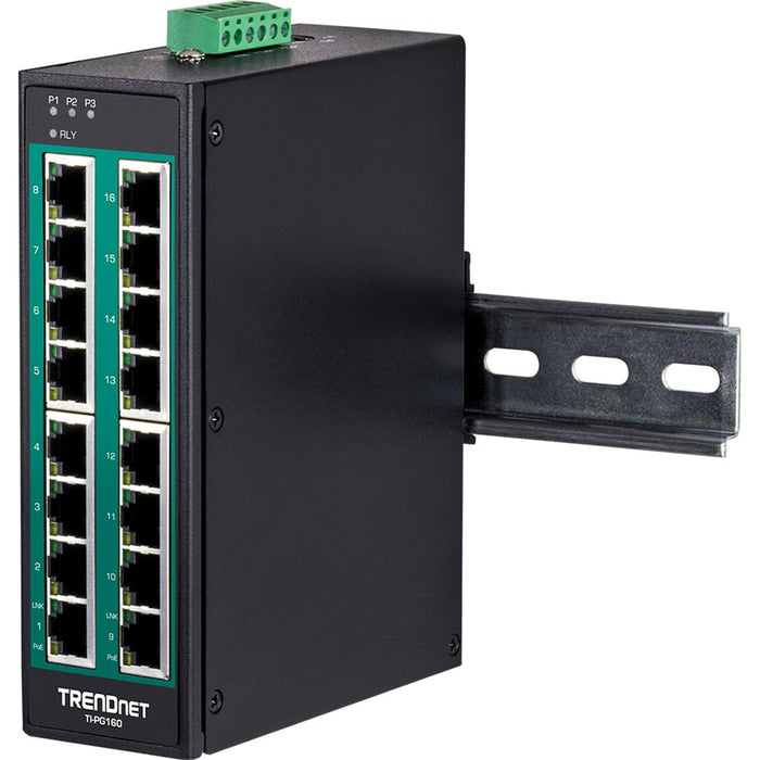 EAN 0710931161618 - Trendnet TI-PG160 switch No administrado Gigabit Ethernet (10/100/1000) Energía sobre Ethernet (PoE) Negr imagen 5
