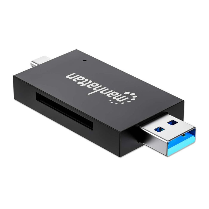 EAN 766623102735 - Manhattan 102735 lector de tarjeta USB 3.2 Gen 1 (3.1 Gen 1) Type-A/Type-C Negro, Transparente imagen 3