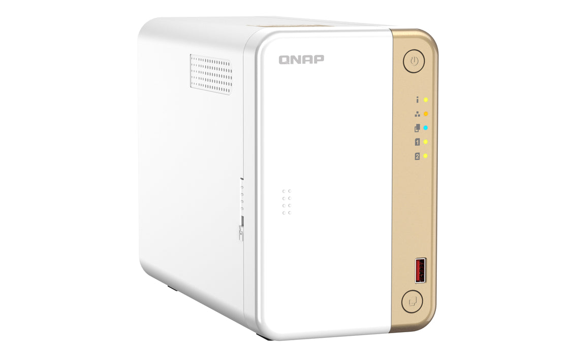 EAN 4711103082294 - QNAP TS-262 NAS Torre Intel® Celeron® N4505 4 GB 0 TB QNAP QTS Oro, Blanco imagen 6