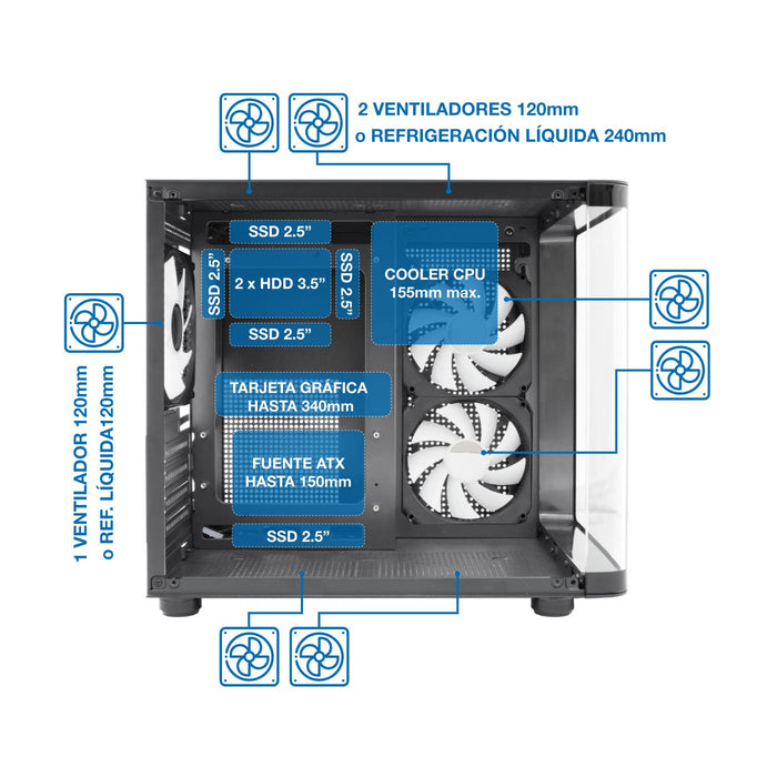 EAN 8436556143106 - CoolBox GM100 Vision Torre Negro imagen 5
