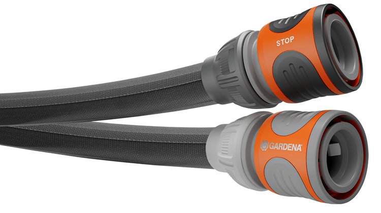 EAN 4066407501744 - Gardena Liano manguera de jardín 25 m Por encima del suelo Cloruro de polivinilo (PVC), Textil Negro, Gri imagen 2