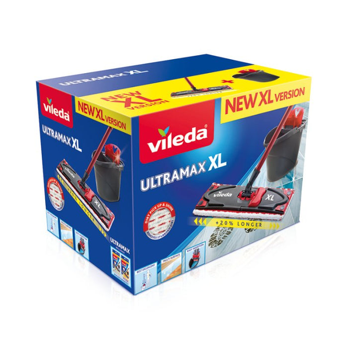 EAN 4023103212022 - Vileda Ultramax XL Box fregona Seca y húmeda Microfibra Negro, Rojo imagen 1