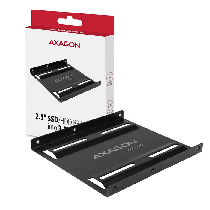 EAN 8595247905482 - Axagon RHD-125B Halterahmen für 1x 2.5\" im 3.5\" Slot - schwarz Negro Metal imagen 9