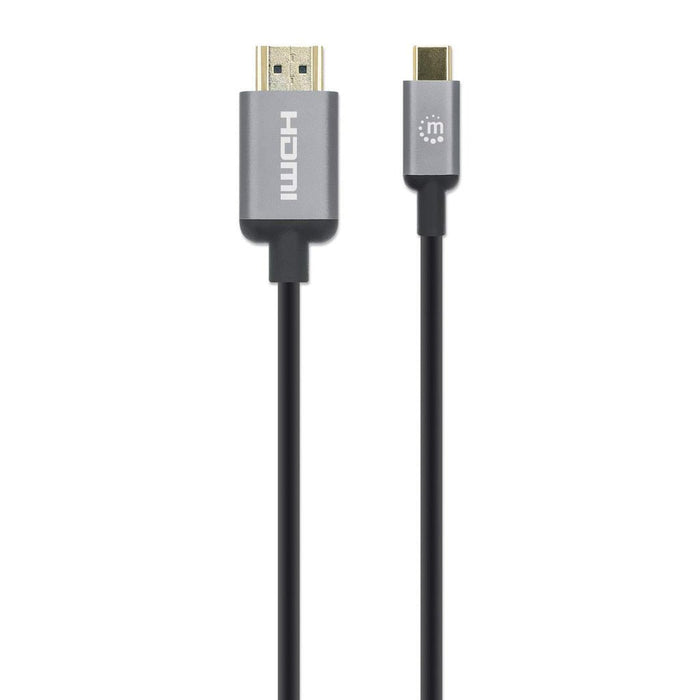 EAN 0766623153591 - Manhattan 153591 adaptador de cable de vídeo 1 m HDMI tipo A (Estándar) USB Tipo C Negro, Gris imagen 4