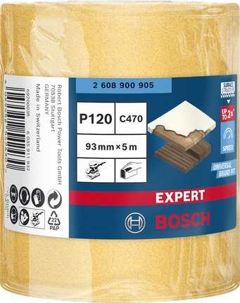 EAN 4059952542430 - Bosch Expert C470 Rollo abrasivo Grano fino P120 1 pieza(s) imagen 2